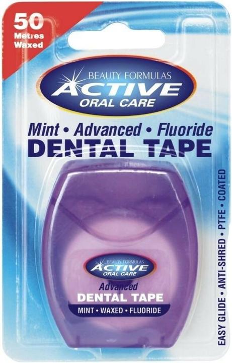 Actual product image Beauty Formulas Active Oral Care - Dental Tape Waxed Mint Tape With Fluoride 50 Metres (50 m)