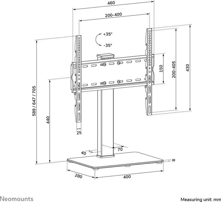 Image du produit Neomounts TV Desk Stand (base) (Pied de sol)