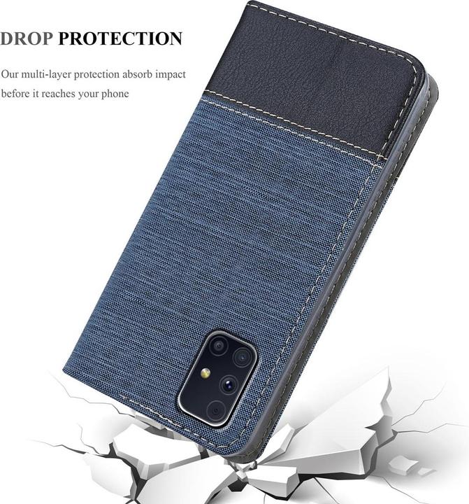 Produktbild Cadorabo Book Jeans Optik Cover (Samsung Galaxy M31s)