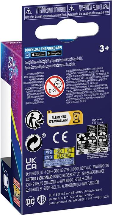 Image du produit Funko Blue Beetle présentoir porte-clés Pocket POP! vinyle Blue Beetle 4 cm (12)