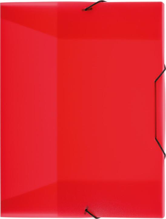 Produktbild Idena Heftbox A4 Gummizug PP transluzent rot (A4, 1 x)