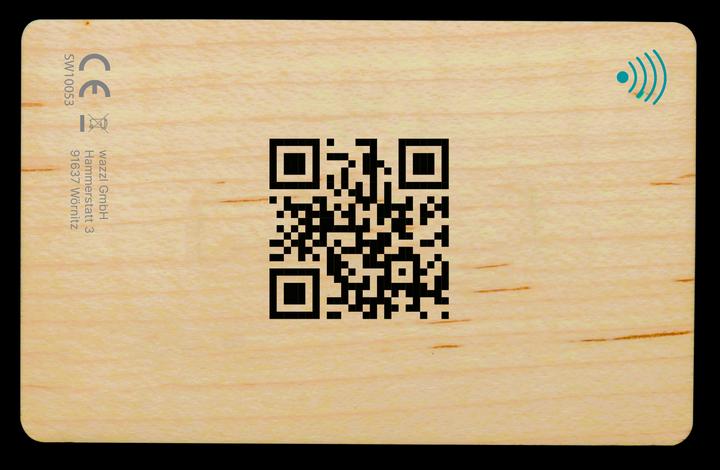 Image du produit wazzl carte en bois personnalisable - Carte de visite numérique NFC