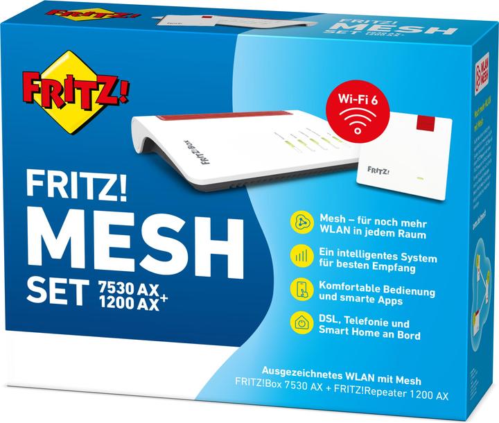 Image du produit AVM FRITZ Mesh Set 7530 AX + 1200 AX