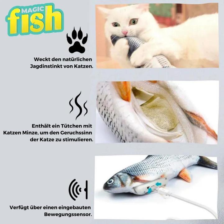 Image du produit Best direct Magic Fish (Jouet en peluche chat)
