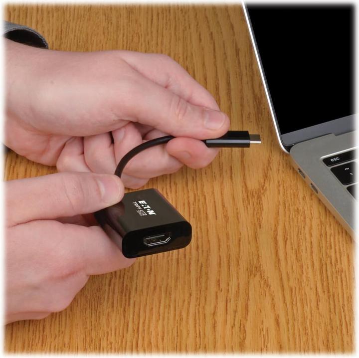 Image du produit Eaton Adaptateur USB-C vers HDMI 4K avec mode alterné - DP 1.2 Noir (USB-C, 15 cm)