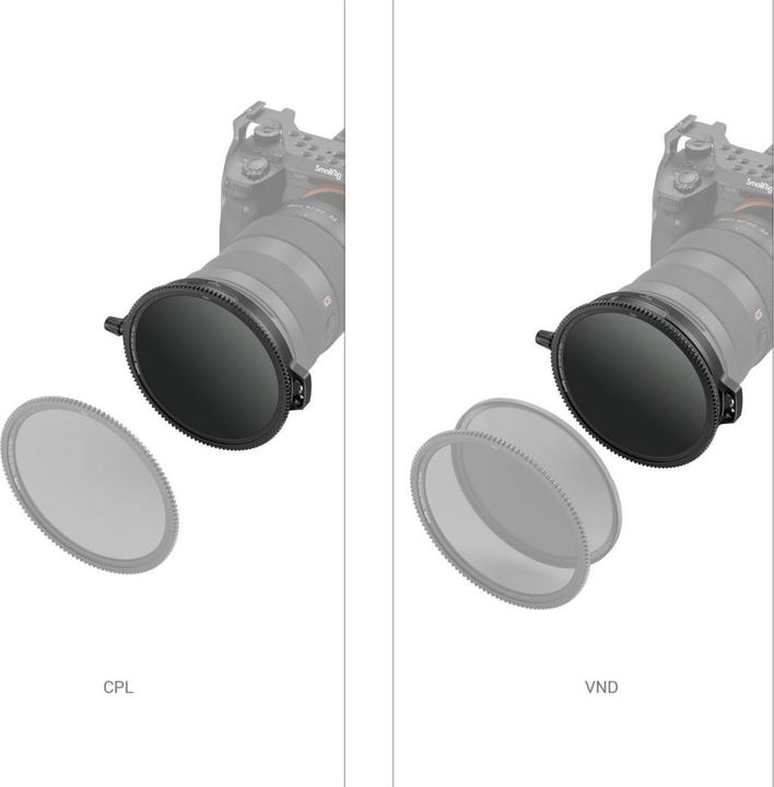 SmallRig Lens Filter CPL-VND Filter Kit with Rod Clamp - 95 mm (95 mm, Neutral density filter, Polarizing filter)