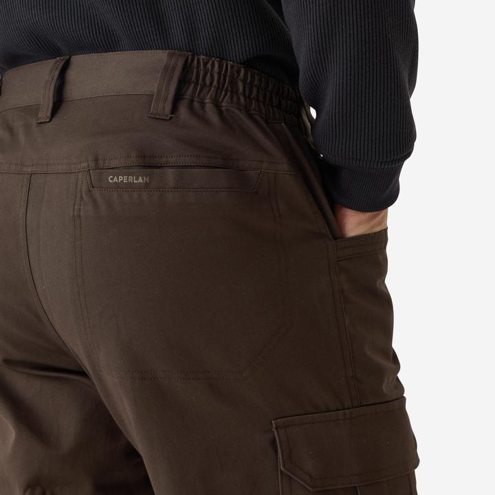Actual product image Solognac Jagdhose Steppe 500 Cargo strapazierfähig braun (L)