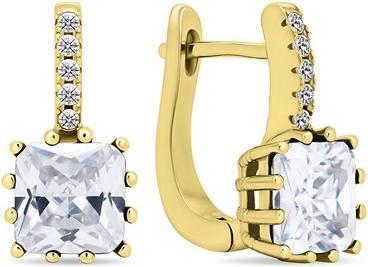 Brilio Silver - Original gold-plated earrings with zircons EA670Y