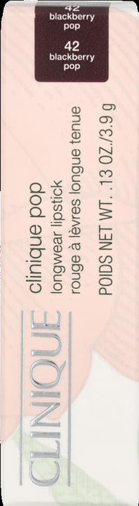 Actual product image Clinique Pop Longwear Lipstick Blackberry Pop - Satin 3.9g (Blackberry Pop)