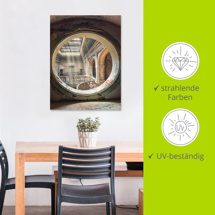 Actual product image Artland Abandoned places Sunbeams Windows U4YD (45 x 60 cm)