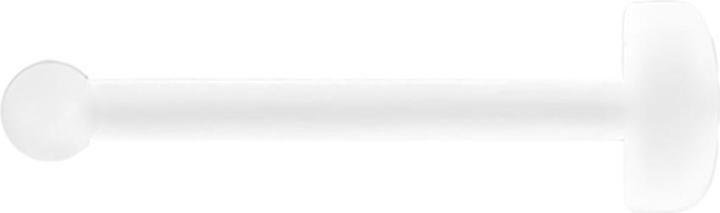 Actual product image Star Piercing Nasenstecker gerade transparent mit Scheibe retainer (Bioflex, without brass)