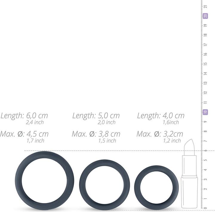 Produktbild Boners Wide Cockring Set (4 cm)
