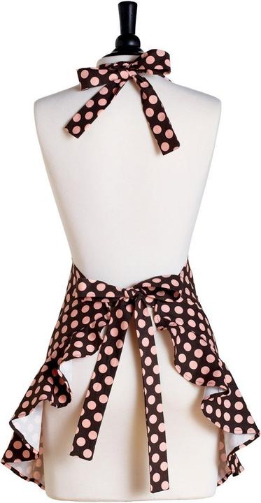 Image du produit Jessie Steele Tablier brun à pois roses