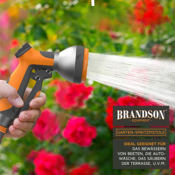 Actual product image Brandson Multifunctional shower, garden hand shower with 7 spray profiles, spray gun compatible with Gardena