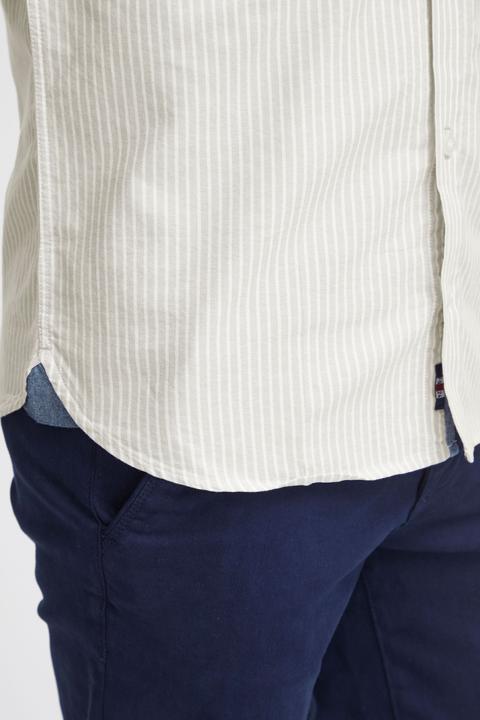 Actual product image FQ1924 FQSteven stripe oxford LS shirt 21900612 (M)