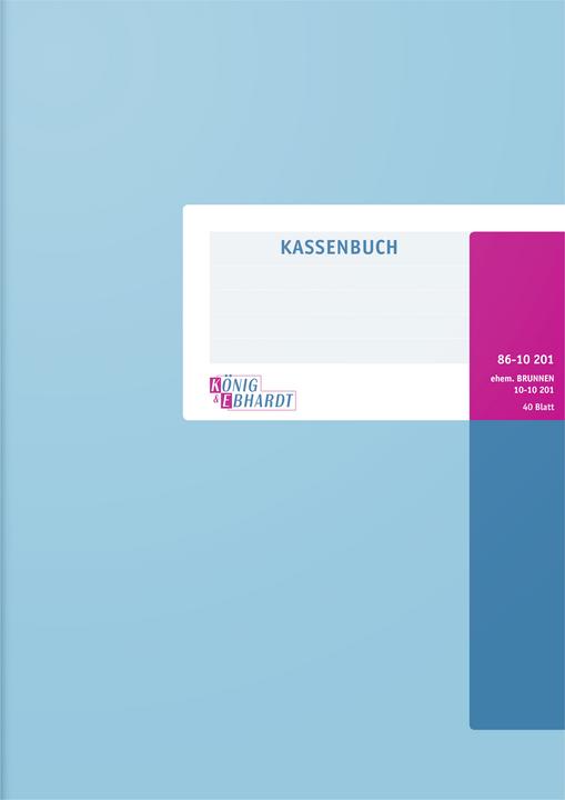 Productafbeelding König EBHARDT Kasboek, DIN A4, 40 vel kartonnen boekje, enkelvoudig genaaid, bonnen/uitg... (40 x)