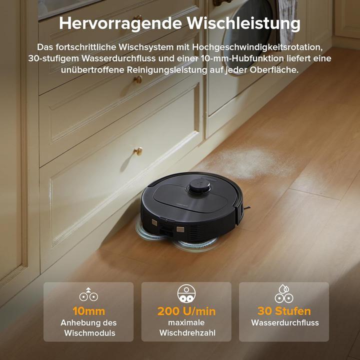 Produktbild Roborock QV 35A Saugroboter mit Wischfunktion&Hebarem Wischmopp,All-in-One Dock,Anti-Tangle,8000Pa