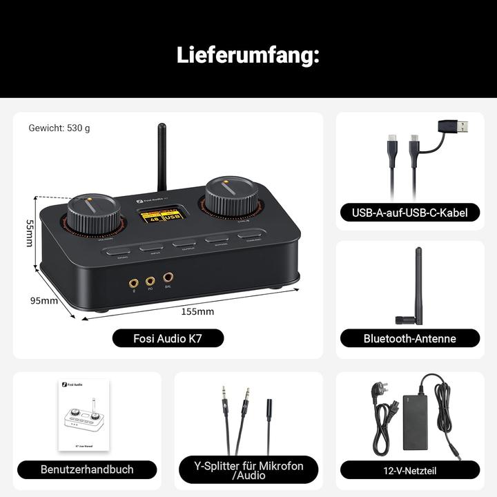 Produktbild Fosi Audio K7 (Display, Bluetooth)