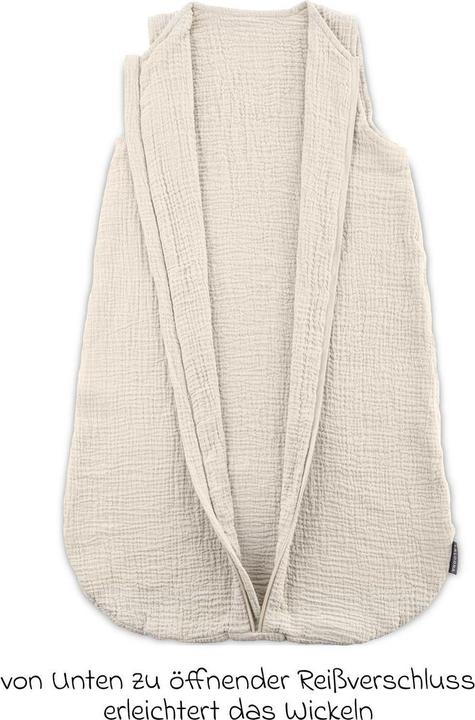 Immagine prodotto La Loona LaLoona Schlafsäcke Sommer-Schlafsack Musselin / Mull - Beige (60 cm, 0,5 TOG, Estate)