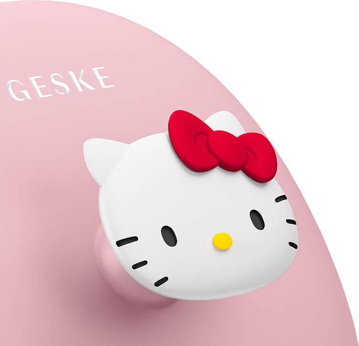 Image du produit Konjac Sponge Szczoteczka do czyszczenia twarzy 3w1 z uchwytem Geske z Aplikacją (Hello Kitty różowy)