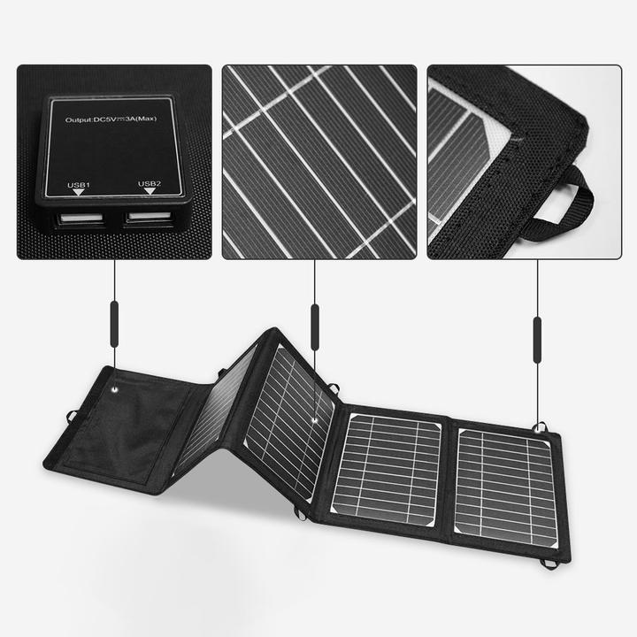 Actual product image Vinnic SOCOMPA MINI Foldable Solar Panel 14W (14 W, 0.48 kg)