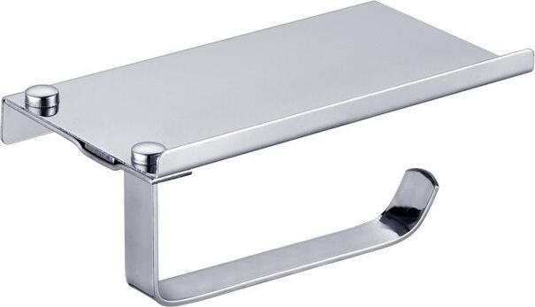 Produktbild Hermex Toilettenpapierhalter Edelstahl mit Handyablage Silber