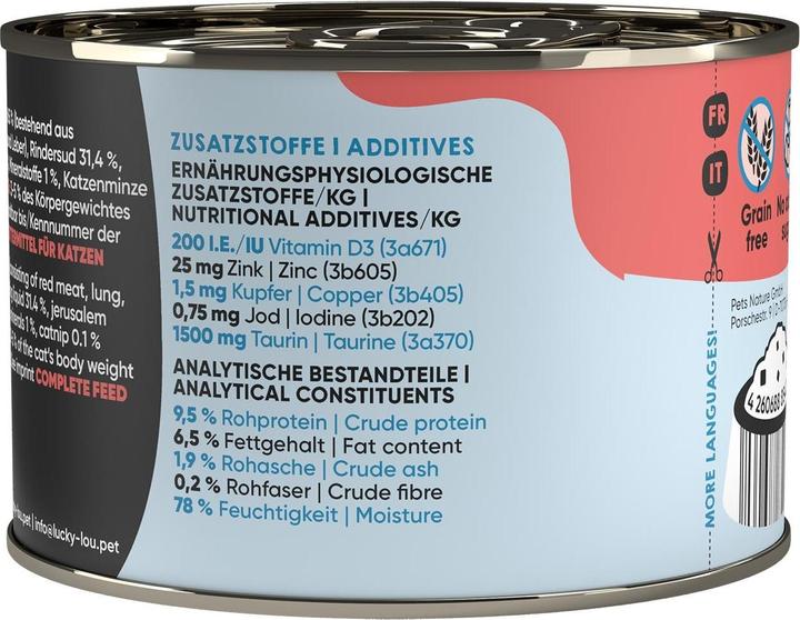 Actual product image Lucky Lou Cat wet food (Adult, 1 pcs., 252 g)