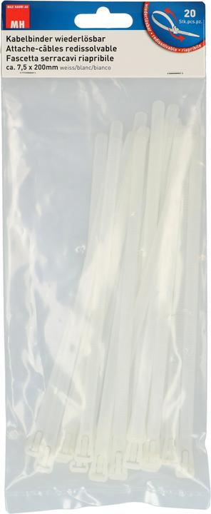 Actual product image Max Hauri Cable tie removable (Plastic cable ties, 200 mm, 20 pcs.)