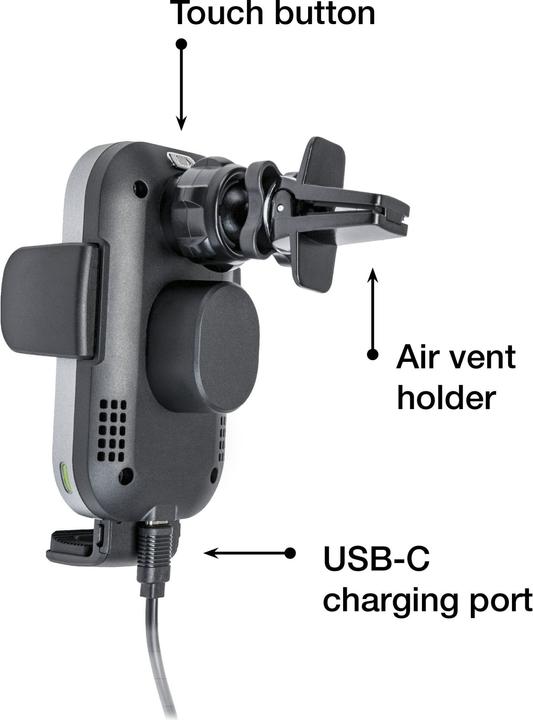 Immagine prodotto Verbatim Fast Qi Fast Wireless Car Charger USB-C 15W FWC-02