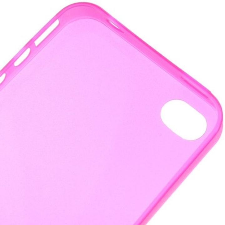 Produktbild König Design Schutzhülle Hard Case Hülle für Handy iPhone 4 & 4S Pink transparent (Apple iPhone 4, LG G4s)