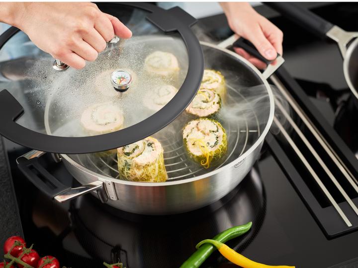 Actual product image Rösle Dampfgarer SILENCE PRO Stahlgrau (28 cm, Steam cooker, Stainless steel)