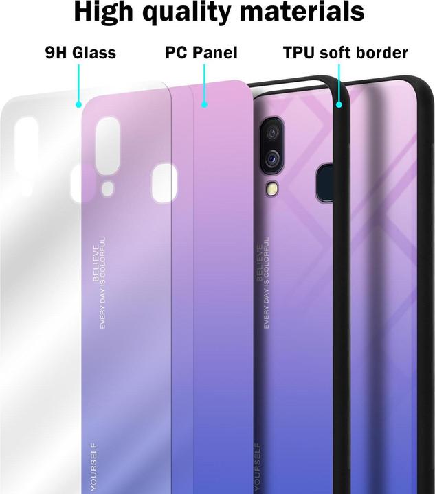 Image du produit Cadorabo Couverture en verre TPU 2 couleurs (Samsung Galaxy A40)