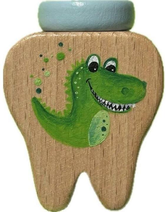 Spielba Boîte à dents de lait Dino peinte à la main en Suisse