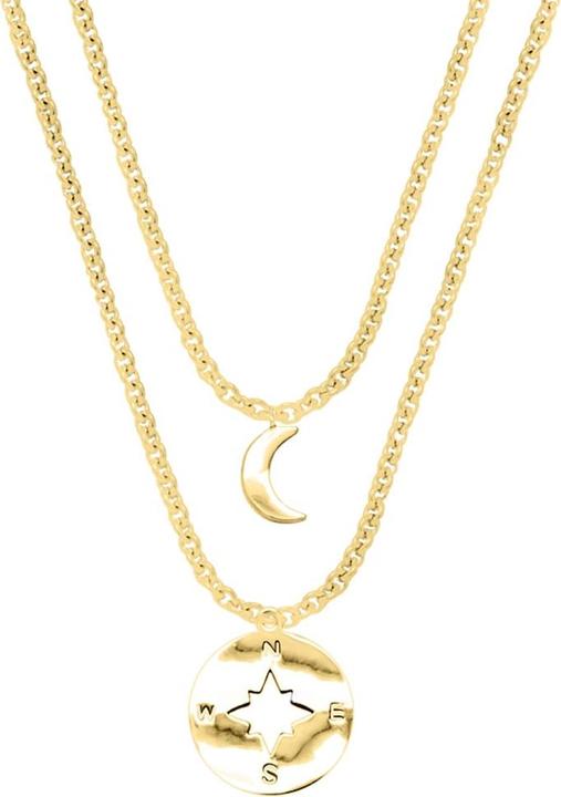 Candy Halskette Thalius, 925 Sterling Silber, vergoldet (18k vergoldet, 925 Sterling Silber, 42 - 45 cm)