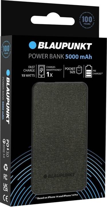 Productafbeelding Blaupunkt Powerbank 5000 mAh (5000 mAh, 12 W, 12 Wh)