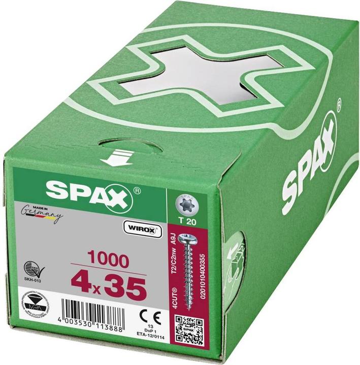 Actual product image Spax Chipboard screws PH T20 4,0x35 mm (1000 Screws per piece)