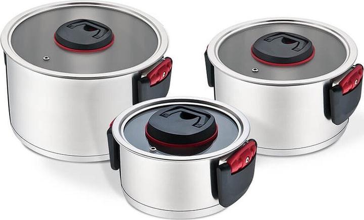 Produktbild Maestro MR-3530-6 Topfset mit Klappgriffen 6 Stück (24 cm, Pfannenset + Topfset, Edelstahl)