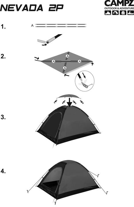 Actual product image Campz Nevada (Dome tent, 1.90 kg, 2 persons)