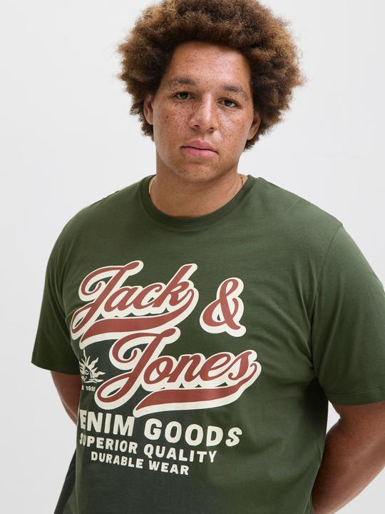 Actual product image Jack & Jones Jjelogo Tee Ss Oneck 2 Col Aw25 Noos Pls (4XL)