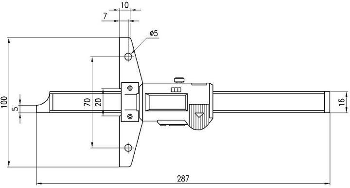 Actual product image Mitutoyo Depth gauge (20 cm)