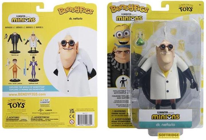 Actual product image Noble Collection Minions figurine flexible Bendyfigs Dr Nefario 18 cm
