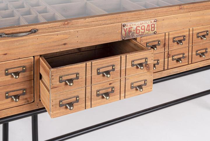 Produktbild Bizzotto Sideboard Kompart mit Schubladen und Rädern 120 cm (60 x 120 x 58.5 cm)