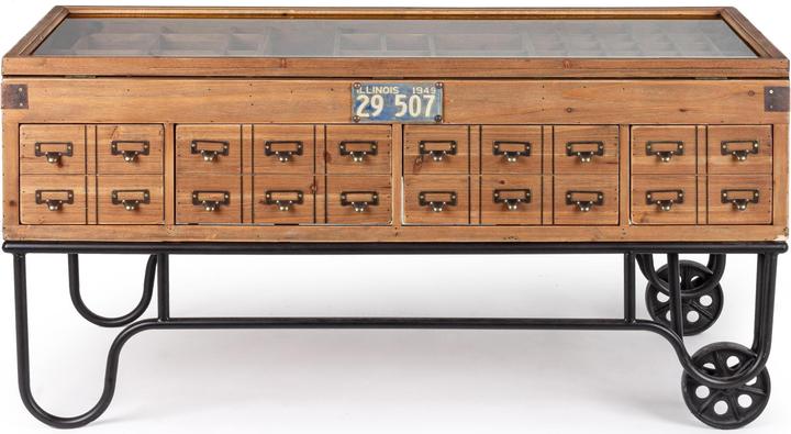 Produktbild Bizzotto Sideboard Kompart mit Schubladen und Rädern 120 cm (60 x 120 x 58.5 cm)