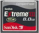 Produktbild SanDisk Extreme III Compact Flash 8GB (1 GB, CF)