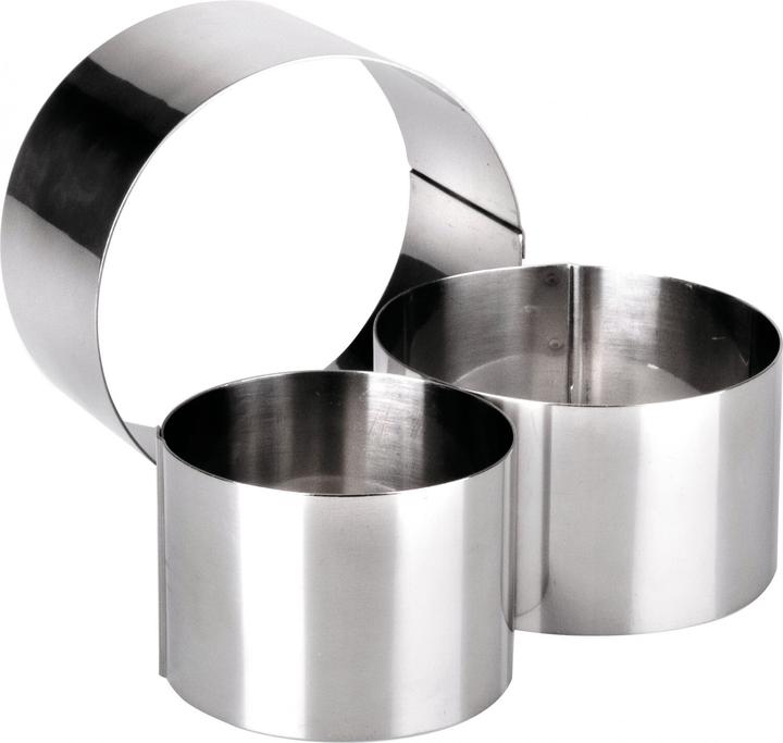 Produktbild Ibili Servierringe Edelstahl Aro 12 x 6 cm Ideal zum Backen und Präsentieren von Kuchen und Desserts. (6 cm)