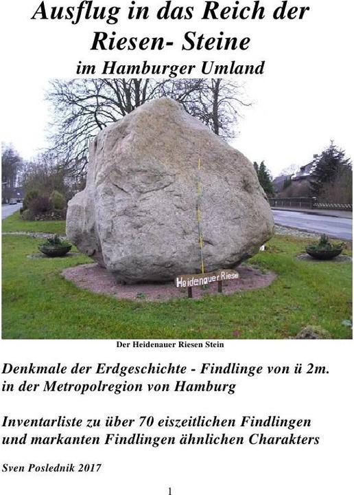Produktbild Denkmale der Erdgeschichte / Ausflug in das Reich der Riesen- Steine im Hamburger Umland (Deutsch, Sven Poslednik, 2017)