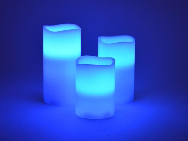 Produktbild Kögler LED Kerze, 3er Set 10.2cm,12.7cm,15.2cm mit Fernbedienung, 26.5x10x17.5cm (3 x)
