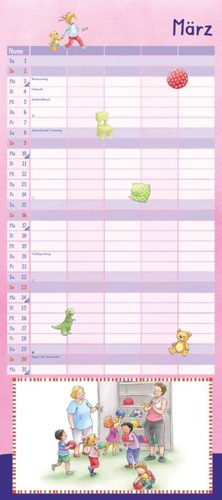 Produktbild Conni Familienkalender 2025 - Wandkalender - Familienplaner mit 5 Spalten - Format 22 x 49,5 cm (Harter Einband, Deutsch)