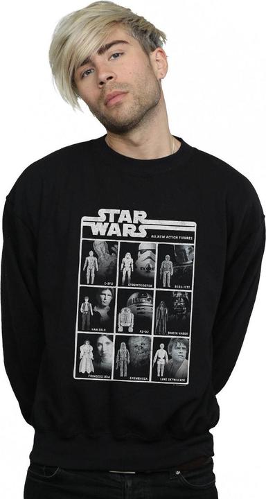 Actual product image Star Wars Mens Class Of Action Figures Sweatshirt (L)