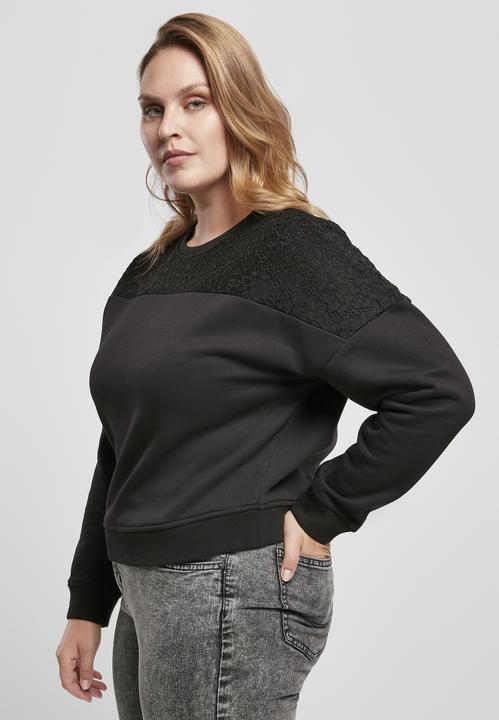 Produktbild Urban Classics Ladies Short Oversized Lace Inset Crew (5XL)